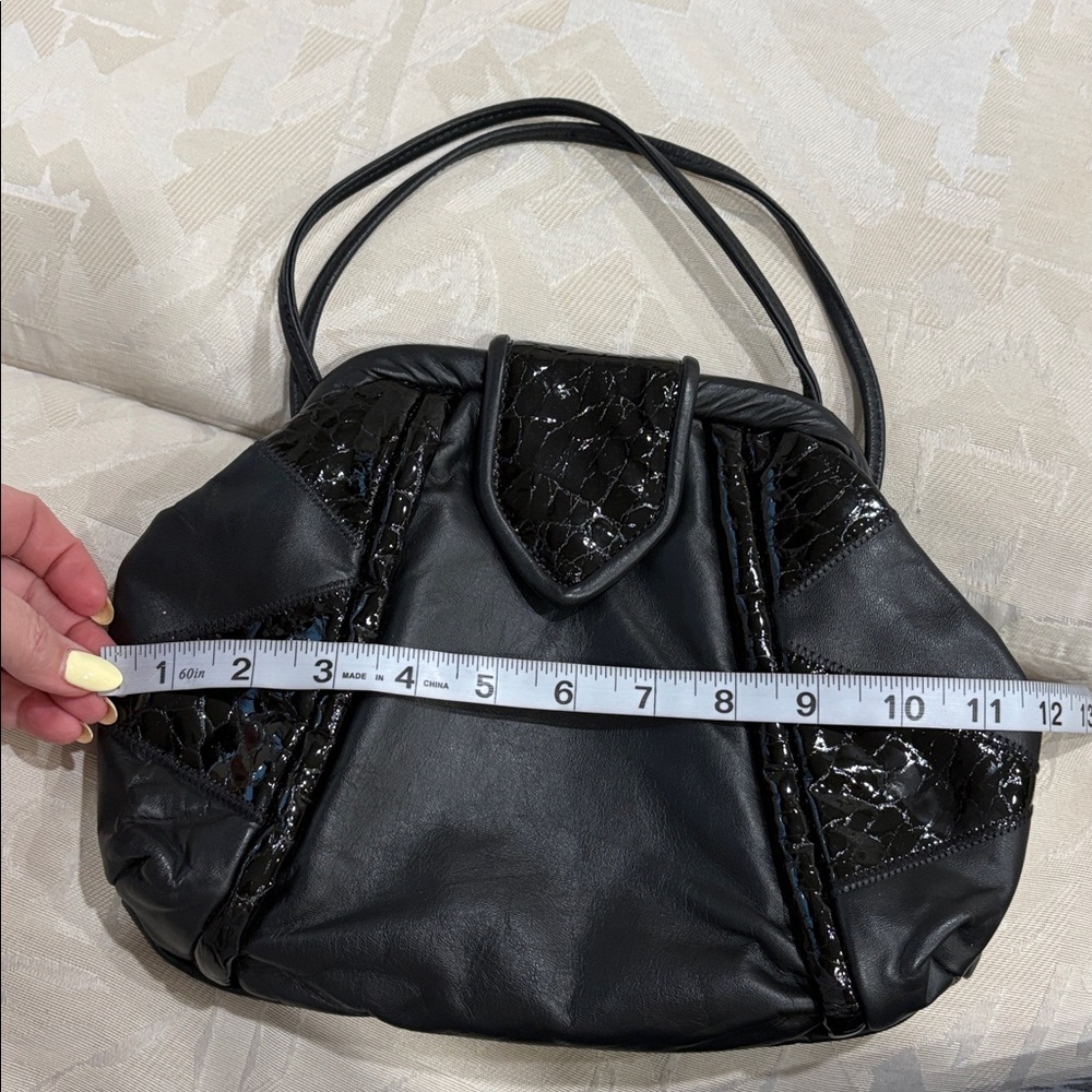 Park Avenue Int VTG genuine leather Classic Black Women’s Shoulder clutch bag - Picture 10 of 14